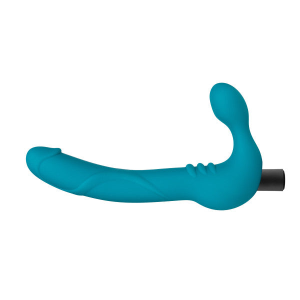 Temptasia - Luna - Strapless Silicone Dildo - Teal-Vibrators-OUR LAVENDER