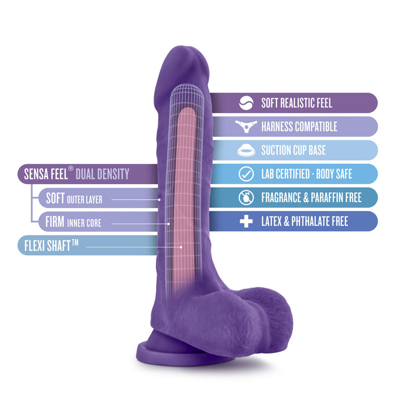 Au Natural - Bold - Thrill - 8.5 Inch Dildo - Purple-Dildos & Dongs-OUR LAVENDER