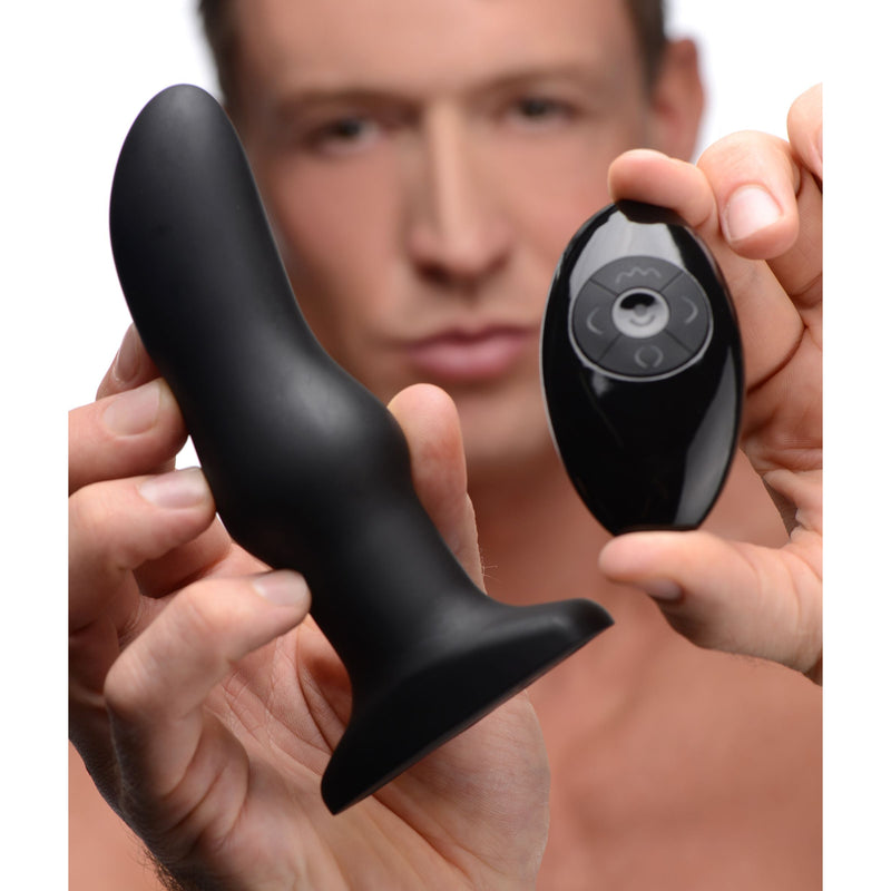 Model M Curved Rimming Plug With Remote Control-Anal Toys & Stimulators-OUR LAVENDER