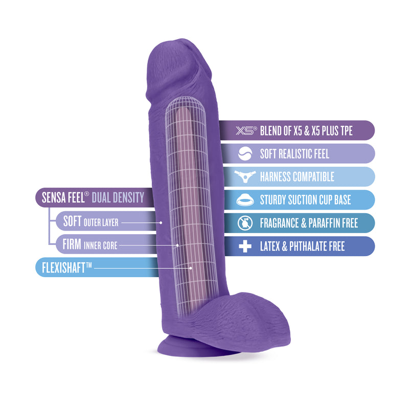 Au Naturel - Bold - Huge - 10 Inch Dildo - Purple-Dildos & Dongs-OUR LAVENDER