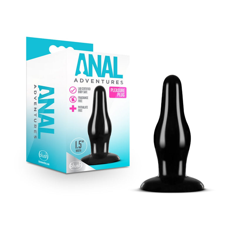 Anal Adventures - Pleasure Plug - Black-Anal Toys & Stimulators-OUR LAVENDER