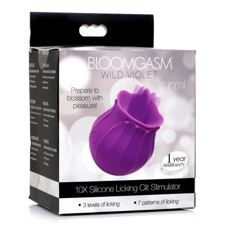 Inmi - Bloomgasm Wild Violet Licking Silicone Stimulator - Violet-Vibrators-OUR LAVENDER