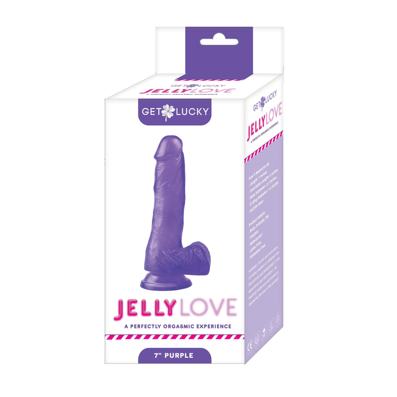 Get Lucky 7 Inch Jelly Love - Purple-Dildos & Dongs-OUR LAVENDER
