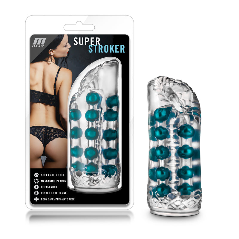 M for Men Super Stroker - Clear-Masturbation Aids for Males-OUR LAVENDER