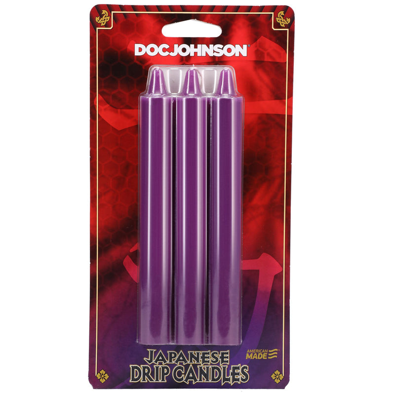 Japanese Drip Candles - 3 Pack - Purple DJ2101-06-CD