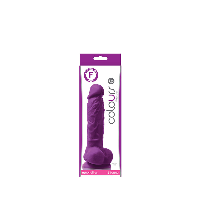 Colours Pleasures - 5 Inch Dildo - Purple-Dildos & Dongs-OUR LAVENDER