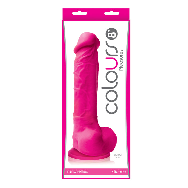 Colours Pleasures - 8 Inch Dildo - Pink-Dildos & Dongs-OUR LAVENDER