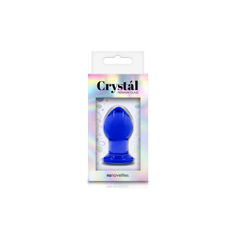 Crystal Premium Glass Plug - Small - Clear Blue-Eco-Friendly-OUR LAVENDER