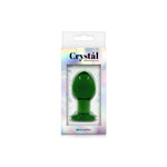 Crystal Premium Glass Plug - Medium - Clear Green-Eco-Friendly-OUR LAVENDER
