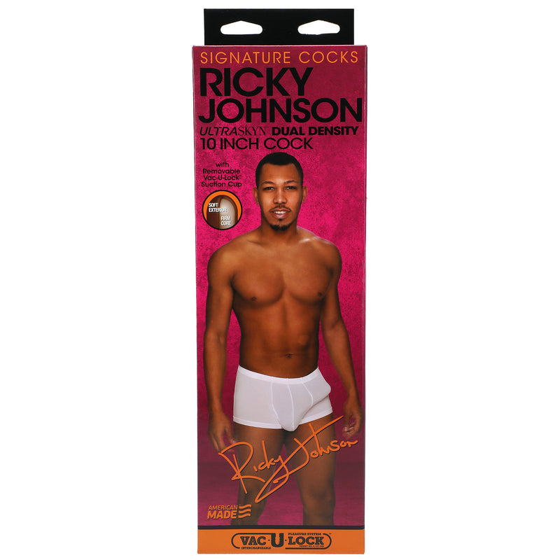 Signature Cocks - Ricky Johnson 8 Inch Ultraskyn Cock With Removable Vac-U-Lock Suction Cup-Dildos & Dongs-OUR LAVENDER