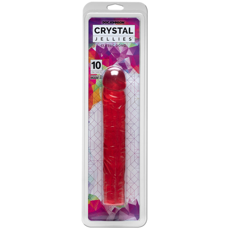 Crystal Jellies Classic Dong 10 Inch - Pink-Dildos & Dongs-OUR LAVENDER