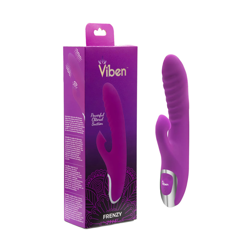 Frenzy - Rabbit Vibe With Clitoral Suction - Berry-Vibrators-OUR LAVENDER