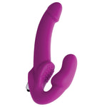 Evoke Vibrating Strapless Silicone Strap-on Dildo SU-AE826