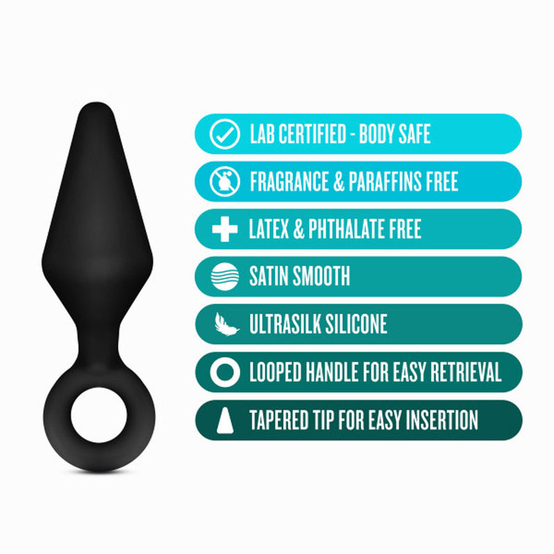 Anal Adventures - Platinum - Silicone Loop Plug Kit - Black-Anal Toys & Stimulators-OUR LAVENDER