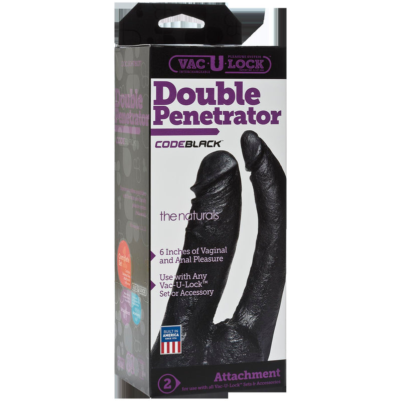 Vac-U-Lock Codeblack Double Penetrator-Dildos & Dongs-OUR LAVENDER