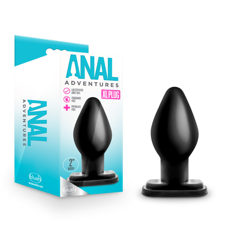 Anal Adventures - XL Plug - Black-Anal Toys & Stimulators-OUR LAVENDER