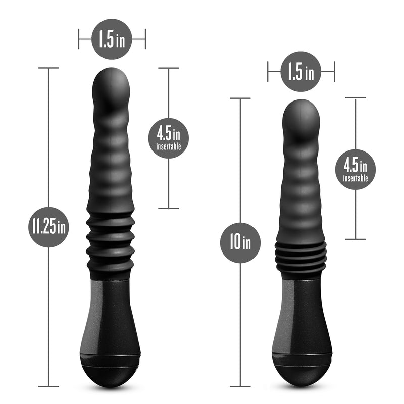 Temptasia - Lazarus - Thrusting Dildo - Black-Vibrators-OUR LAVENDER