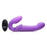 10x Ergo- Fit G-Pulse Inflatable and Vibrating Strapless Strap- on - Purple-Vibrators-OUR LAVENDER