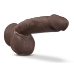 Dr. Skin Plus - 8 Inch Thick Poseable Dildo With Squeezable Balls - Chocolate-Dildos & Dongs-OUR LAVENDER