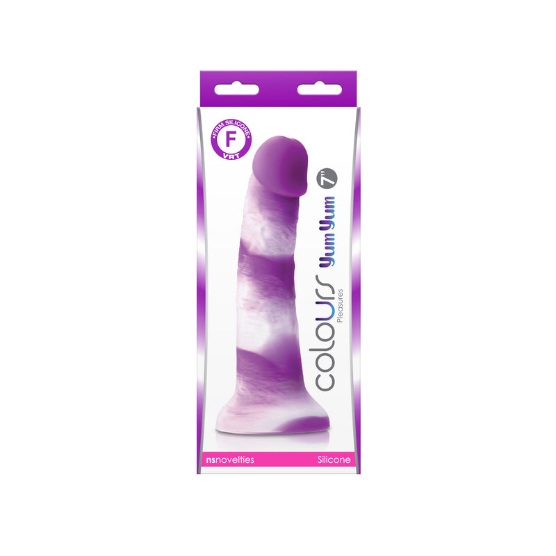 Colours - Pleasures - Yum Yum 7 In. Dildo - Purple-Dildos & Dongs-OUR LAVENDER