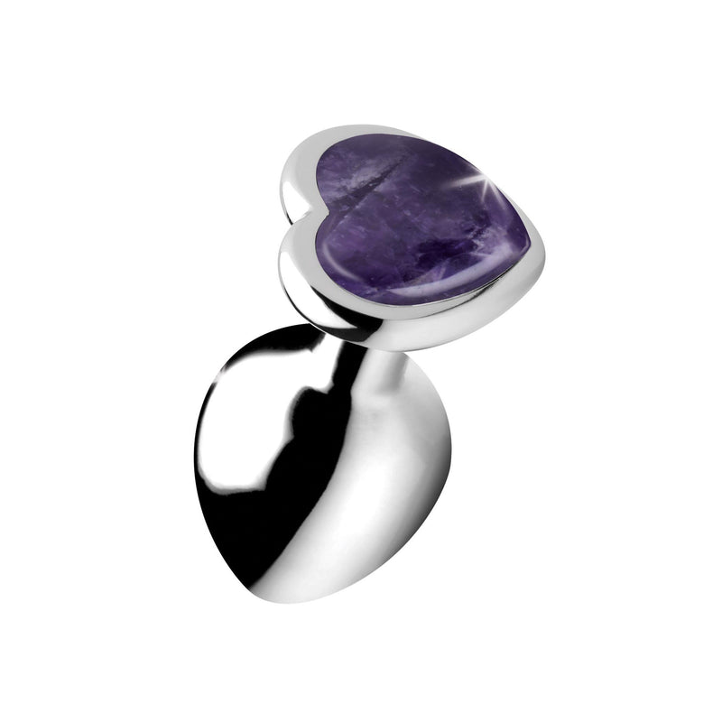 Amethyst Heart Anal Plug - Small BTYS-AG750-SML