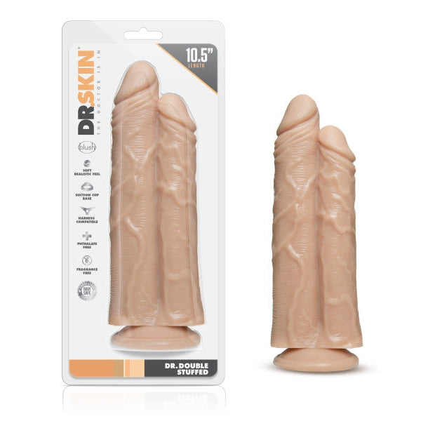 Dr. Skin - Double Trouble - Double Shaft Dildo - Vanilla-Dildos & Dongs-OUR LAVENDER