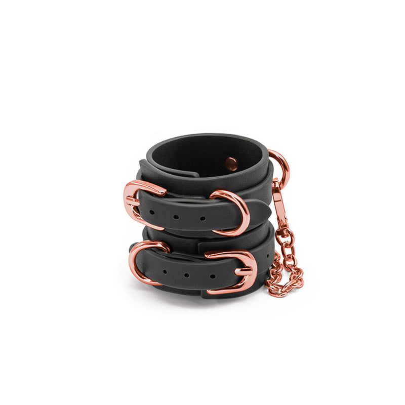Bondage Couture - Wrist Cuffs - Black NSN-1306-33