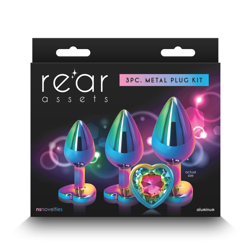 Rear Assets - Trainer Kit - Multicolor - Rainbow Heart-Anal Toys & Stimulators-OUR LAVENDER