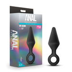 Anal Adventures Platinum - Silicone Loop Plug - Large - Black-Anal Toys & Stimulators-OUR LAVENDER