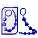 Luxe Silicone 10 Beads - Indigo-Anal Toys & Stimulators-OUR LAVENDER