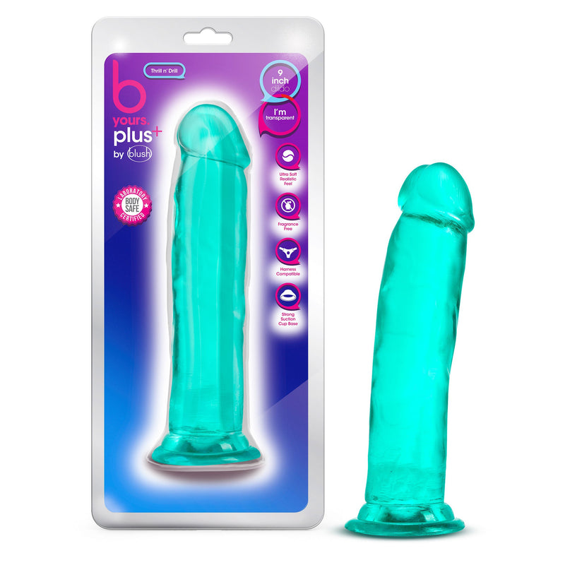 B Yours Plus - Thill n' Drill - Teal-Dildos & Dongs-OUR LAVENDER