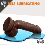 Dr. Skin Glide - 8.5 Inch Self Lubricating Dildo Lubricating Dildo With Balls - Chocolate-Dildos & Dongs-OUR LAVENDER