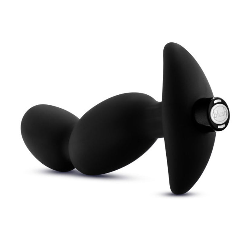 Anal Adventures- Platinum - Silicone Vibrating Prostate Massager 04-Black-Anal Toys & Stimulators-OUR LAVENDER