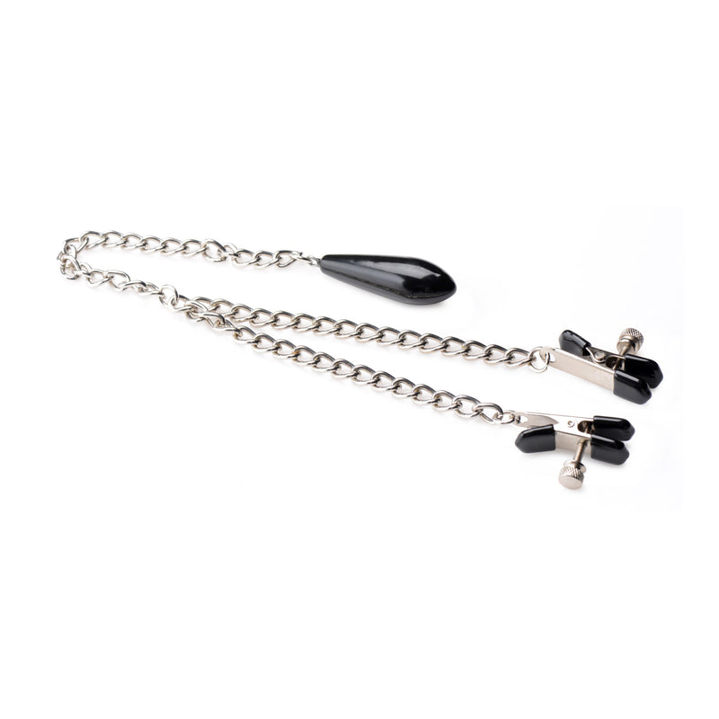 Titty Taunter Nipple Clamps With Weighted Bead-Nipple Stimulators-OUR LAVENDER