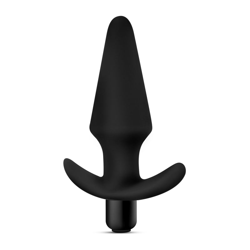 Anal Adventures Platinum - Silicone Vibrating Plug - Black-Anal Toys & Stimulators-OUR LAVENDER