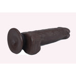 Get Lucky 7.5 Inch Real Skin Dildo - Dark Brown-Dildos & Dongs-OUR LAVENDER