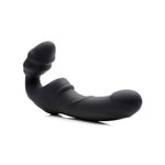 Slim Rider Ribbed Vibrating Silicone Strapless Strap-On-Vibrators-OUR LAVENDER