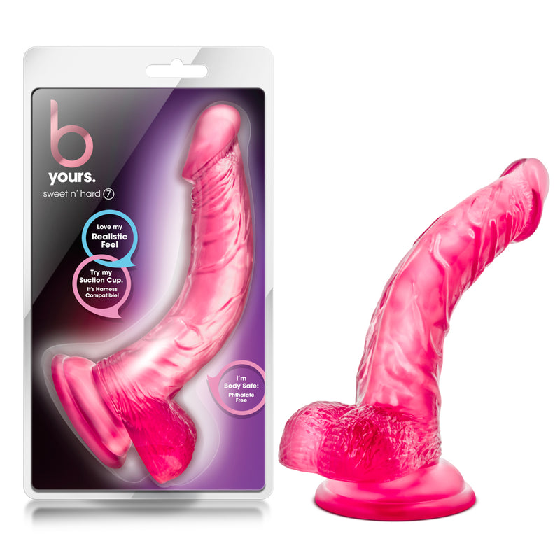 B Yours Sweet n' Hard 7 - Pink-Dildos & Dongs-OUR LAVENDER