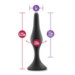 Luxe - Beginner Plug Medium - Black-Anal Toys & Stimulators-OUR LAVENDER