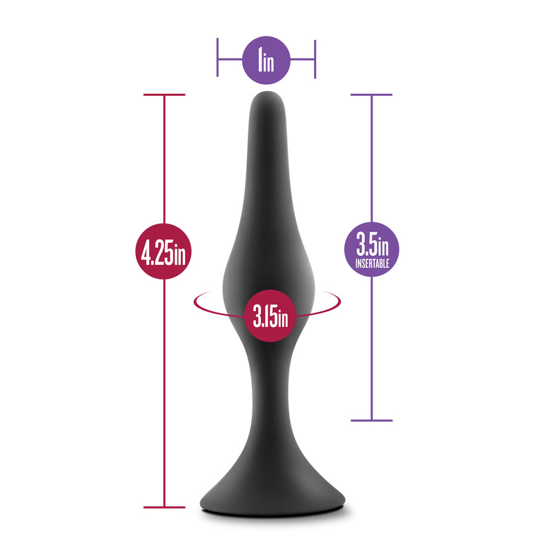 Luxe - Beginner Plug Medium - Black-Anal Toys & Stimulators-OUR LAVENDER