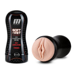 M for Men - Soft and Wet - Pussy With Pleasure Ridges and Orbs - Self Lubricating Stroker Cup - Vanilla BL-84023