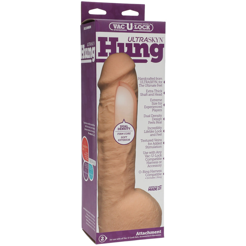 Vac-U-Lock Ultraskyn Hung - Vanilla-Dildos & Dongs-OUR LAVENDER