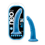 Neo Elite - 7.5 Inch Silicone Dual Density Cock - Neon Blue-Dildos & Dongs-OUR LAVENDER