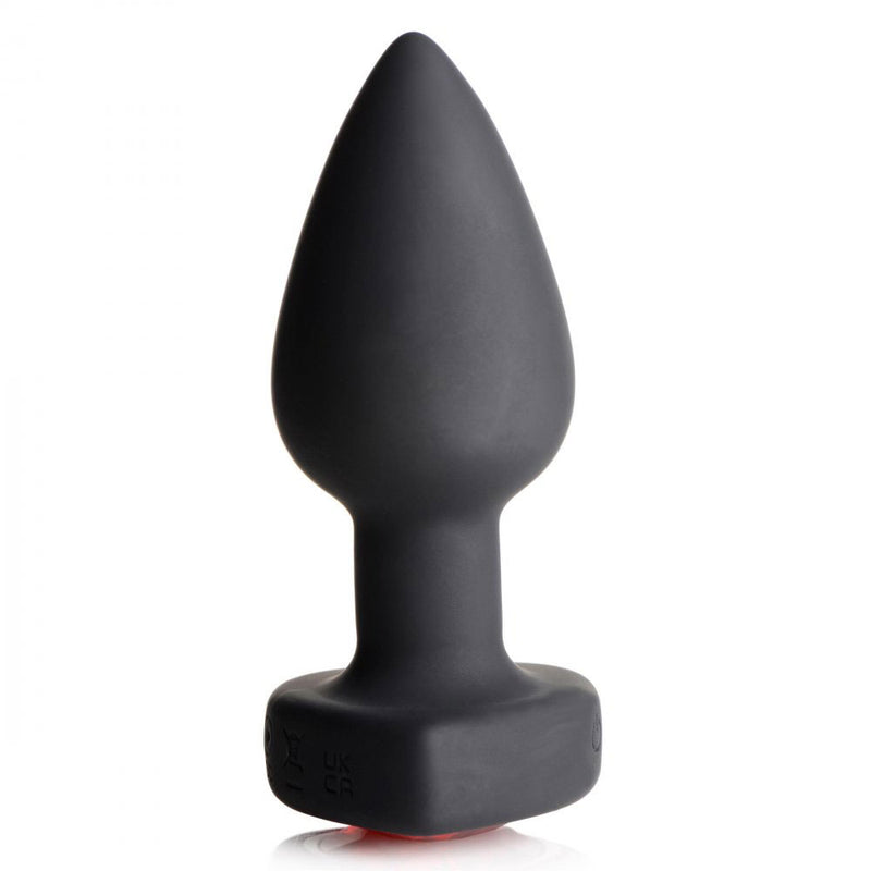 28x Silicone Vibrating Red Heart Anal Plug With Remote - Small-Anal Toys & Stimulators-OUR LAVENDER