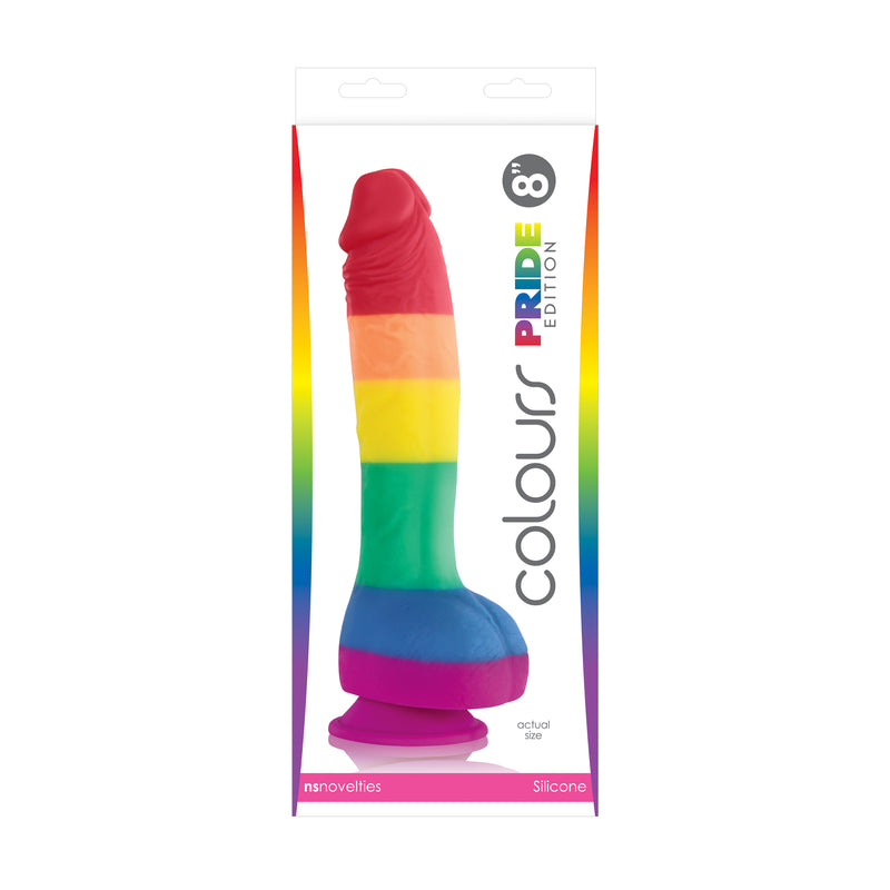 Colours Pride Edition - 8 Inch Dong - Rainbow-Dildos & Dongs-OUR LAVENDER