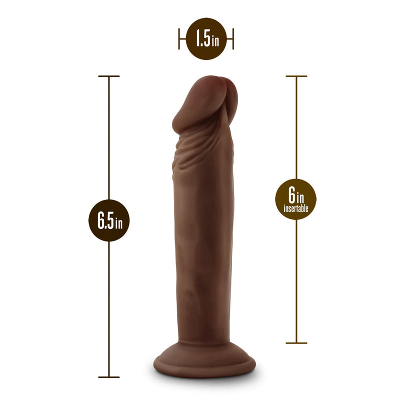 Dr. Skin Plus - 6 Inch Posable Dildo - Chocolate-Dildos & Dongs-OUR LAVENDER