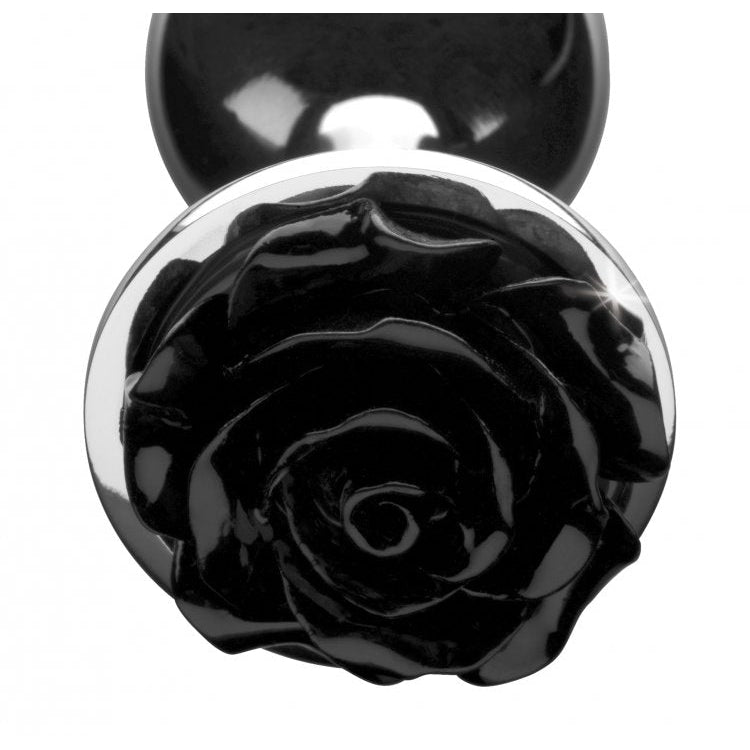 Black Rose Anal Plug - Large-Anal Toys & Stimulators-OUR LAVENDER