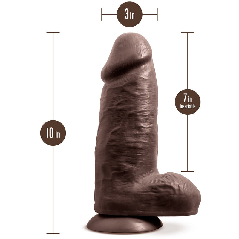 Au Naturel - Chub - 10 Inch Dildo - Chocolate-Dildos & Dongs-OUR LAVENDER