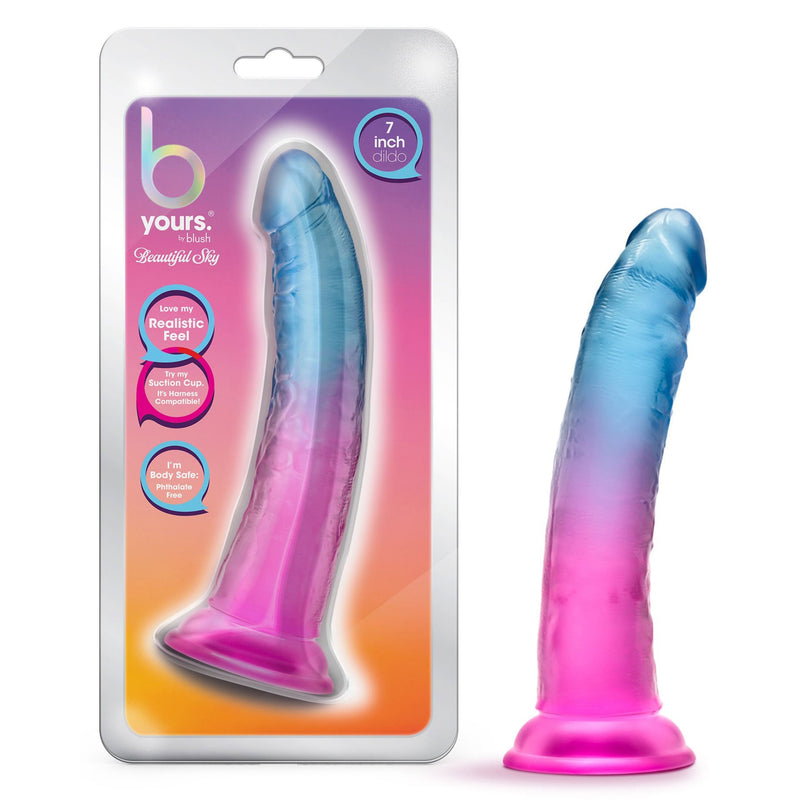 B Yours - Beautiful Sky - 7 Inch Dildo - Sunset-Dildos & Dongs-OUR LAVENDER