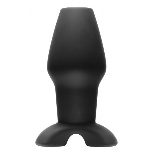 Invasion Hollow Silicone Anal Plug - Large - Black MS-AD926LG